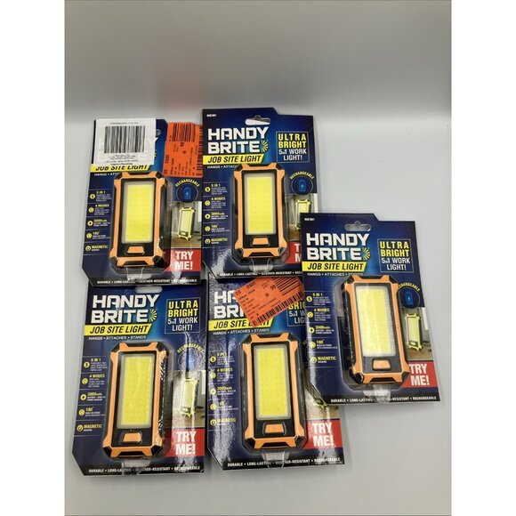 Handy Brite LED Job Site Light, 5 in Work Light lot of 5 - Picture 1 of 4